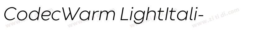 CodecWarm LightItali字体转换